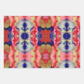 抽象芸術赤金ゴールド紫 ラッピングペーパーシート (正面2)