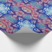 抽象芸術赤青星 ラッピングペーパー (角)
