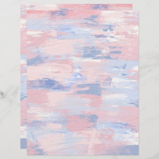 抽象芸術赤面とブルー絵を描ス・スクラップブック紙 (正面/裏面)