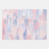 抽象芸術赤面と青絵を描線 ラッピングペーパーシート (正面)