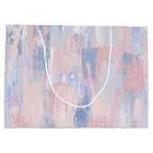 抽象芸術赤面と青絵を描線 ラージペーパーバッグ (裏面)