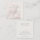 抽象芸術赤面の葉サンキューディスカウント スクエア名刺 (正面/裏面)