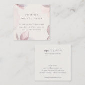 抽象芸術赤面ウォーターカラーフローラサンキューディスカウント スクエア名刺 (正面/裏面)