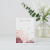 抽象芸術赤面ウオータカラーネックレスイヤリングディスプレイ 名刺 (スタンド正面)