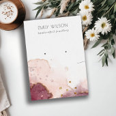 抽象芸術赤面ウオータカラーネックレスイヤリングディスプレイ 名刺