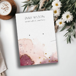 抽象芸術赤面ウオータカラーネックレスイヤリングディスプレイ 名刺