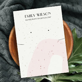 抽象芸術赤面セラミックネックレスイヤリングディスプレイ 名刺