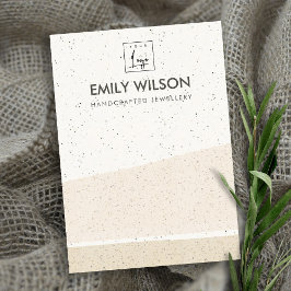 抽象芸術赤面セラミック波イヤリングディスプレイロゴ 名刺