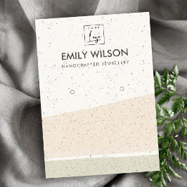 抽象芸術赤面セラミック波イヤリングディスプレイロゴ 名刺