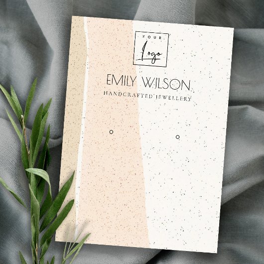 抽象芸術赤面セラミック波イヤリングディスプレイロゴ 名刺