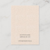 抽象芸術赤面セラミック波イヤリング表示ロゴ 名刺 (裏面)