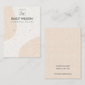 抽象芸術赤面セラミック波イヤリング表示ロゴ 名刺 (正面/裏面)