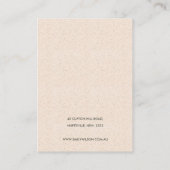 抽象芸術赤面セラミック波イヤリング表示ロゴ 名刺 (裏面)