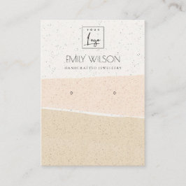 抽象芸術赤面セラミック波イヤリング表示ロゴ 名刺