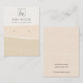 抽象芸術赤面セラミック波イヤリング表示ロゴ 名刺 (正面/裏面)