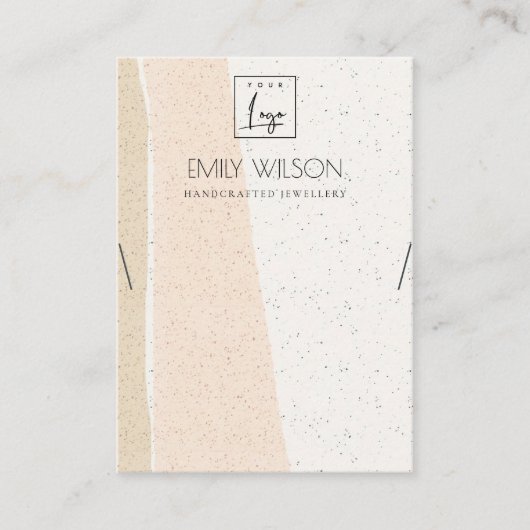 抽象芸術赤面セラミック波ネックレスディスプレイロゴ 名刺 (正面)