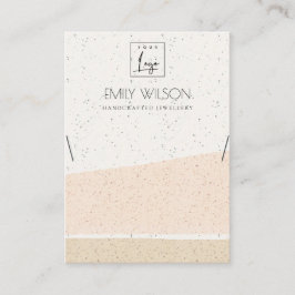 抽象芸術赤面セラミック波ネックレスディスプレイロゴ 名刺