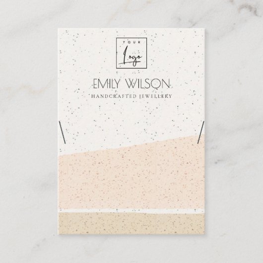 抽象芸術赤面セラミック波ネックレスディスプレイロゴ 名刺 (正面)