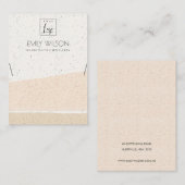 抽象芸術赤面セラミック波ネックレスディスプレイロゴ 名刺 (正面/裏面)