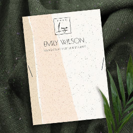 抽象芸術赤面セラミック波ネックレスディスプレイロゴ 名刺