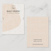 抽象芸術赤面セラミック波ネックレス表示ロゴ 名刺 (正面/裏面)