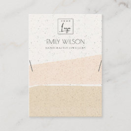 抽象芸術赤面セラミック波ネックレス表示ロゴ 名刺