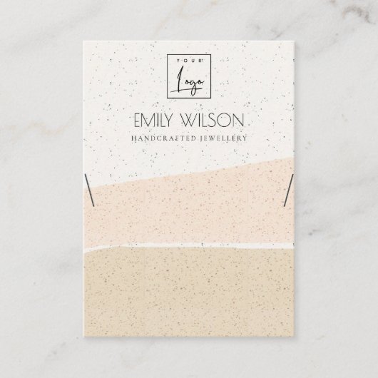 抽象芸術赤面セラミック波ネックレス表示ロゴ 名刺 (正面)