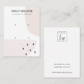 抽象芸術赤面ダスキーピンクスタッド2イヤリングディスプレイ  名刺 (正面/裏面)