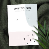 抽象芸術赤面ダスキーブルースタッドイヤリングディスプレイ 名刺