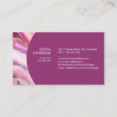 抽象芸術赤面バラアルコールインキ及び銀 名刺 (裏面)