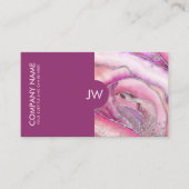 抽象芸術赤面バラアルコールインキ及び銀 名刺 (正面)