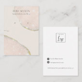 抽象芸術赤面バラ金ゴールドネックレスイヤリングディスプレイ 名刺 (正面/裏面)