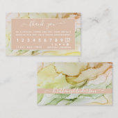 抽象芸術赤面パーソナライズされたピンク ロイヤリティカード (正面/裏面)