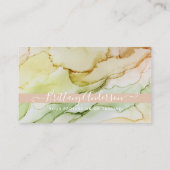 抽象芸術赤面パーソナライズされたピンク ロイヤリティカード (裏面)