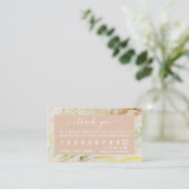 抽象芸術赤面パーソナライズされたピンク ロイヤリティカード (スタンド正面)