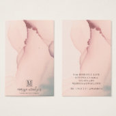 抽象芸術赤面ピンクイヤリングジュエリー表示カード (正面&裏面)