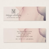 抽象芸術赤面ピンクイヤリングジュエリー表示カード (正面&裏面)