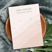 抽象芸術赤面ピンクウェーブズネックレスイヤリングディスプレイ 名刺