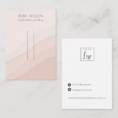 抽象芸術赤面ピンクウェーブヘアクリップピンディスプレイ 名刺 (正面/裏面)