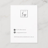 抽象芸術赤面ピンクウェーブ4スタッドイヤリングディスプレイ 名刺 (裏面)