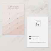 抽象芸術赤面ピンクウェーブ4スタッドイヤリングディスプレイ 名刺 (正面/裏面)