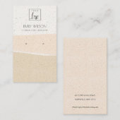 抽象芸術赤面ピンクセラミック波イヤリングディスプレイ 名刺 (正面/裏面)