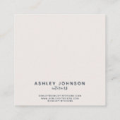 抽象芸術赤面ピンクテラコッタ金ゴールドイヤリングディスプレイ スクエア名刺 (裏面)