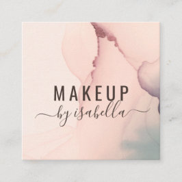 抽象芸術赤面ピンクメイクアップアーティストスクエアビジネス スクエア名刺