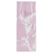 抽象芸術赤面ピンク絵を描パターン ワインギフトバッグ (裏面)