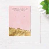 抽象芸術赤面ピンク金ゴールドイヤリングディスプレイカード (デスク)