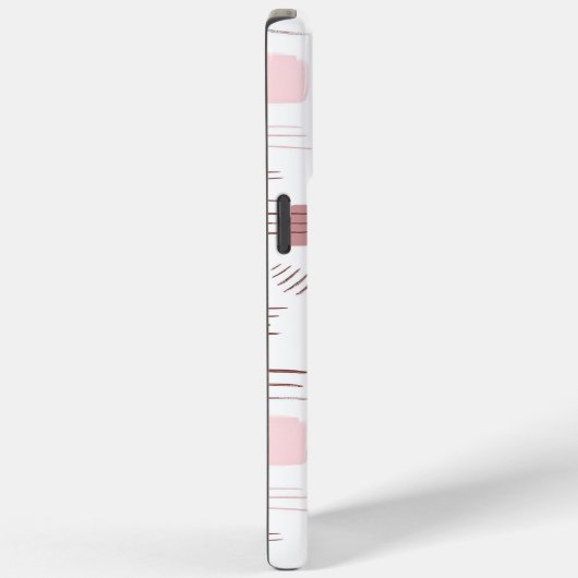 抽象芸術赤面ピンク – ミニマルなブラシストローク Case-Mate iPhoneケース (裏面 / 右)