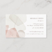 抽象芸術赤面図形モダン名刺 名刺 (裏面)