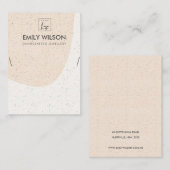 抽象芸術赤面桃セラミックネックレス表示ロゴ 名刺 (正面/裏面)