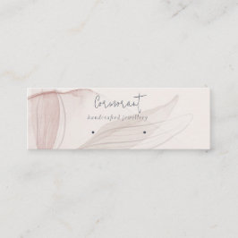 抽象芸術赤面水彩樹木耳飾りホルダー スキニー名刺